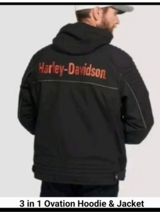 Harley-Davidson Other - XXL Mens Harley Davidson Hoodie Jacket Ovation 3-in-1 Motorcycle Lightweight 2XL